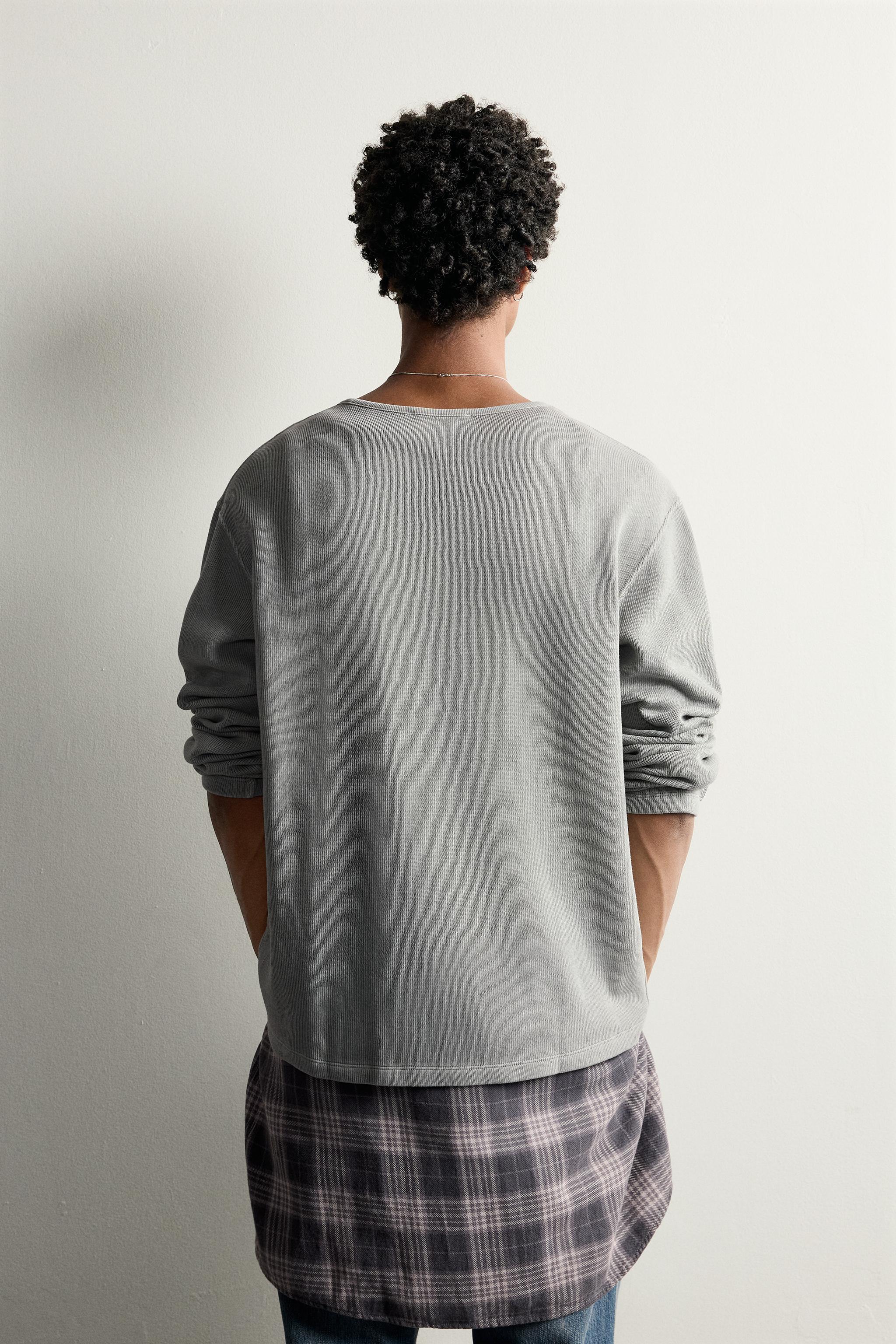 WASHED RIBBED SWEATSHIRT