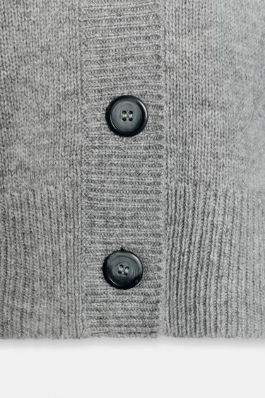 100% WOOL FITTED JACKET - Grey by Zara - Image 6