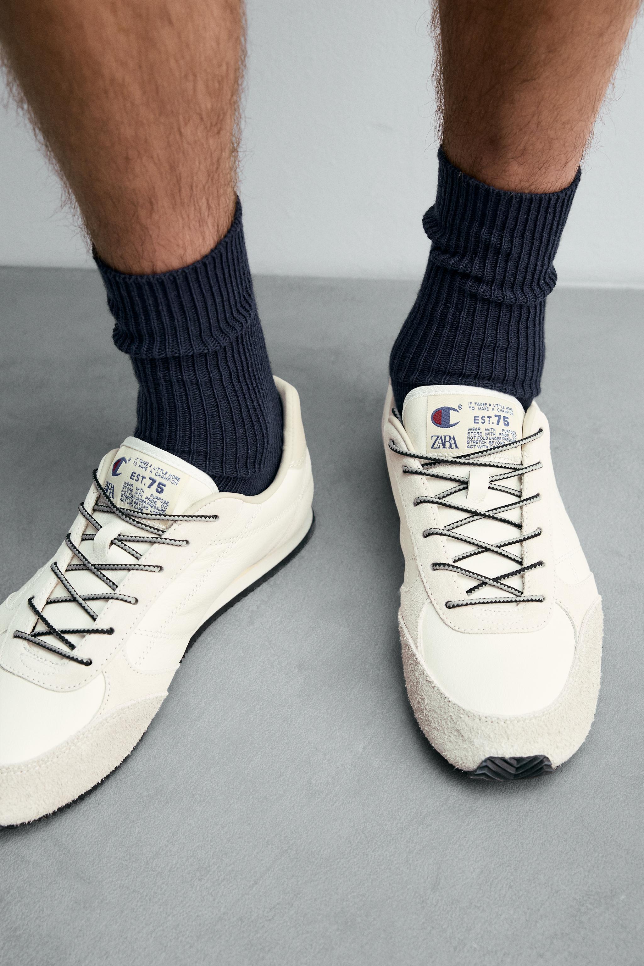 ZARA champion デッキシューズ サイズ41 champion × ZARA レザーデッキシューズ サイズ41（26.4cm）