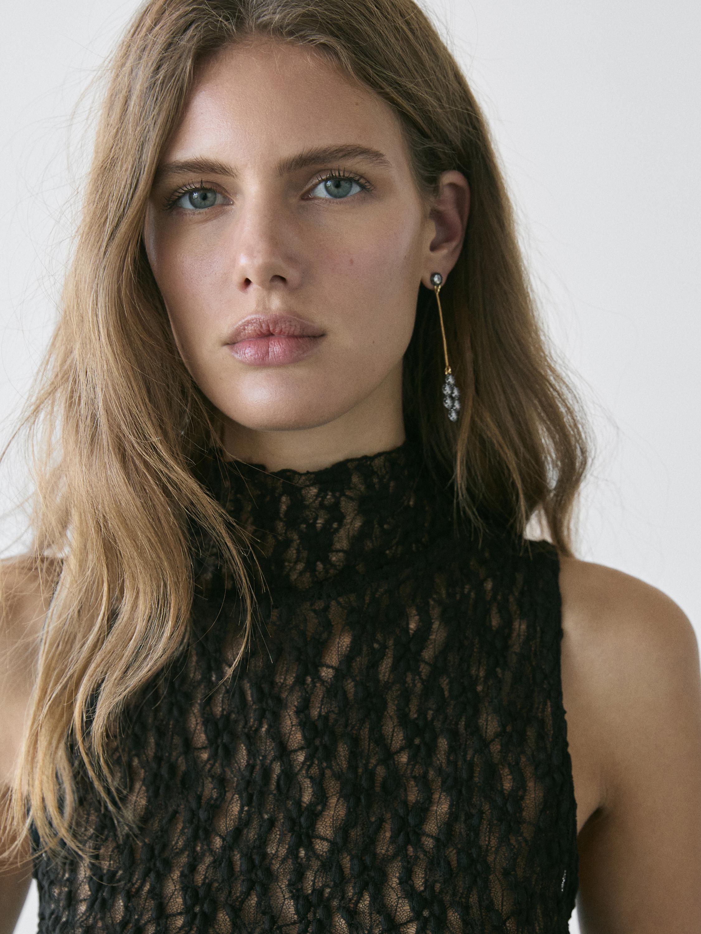 Antique rhinestone earrings