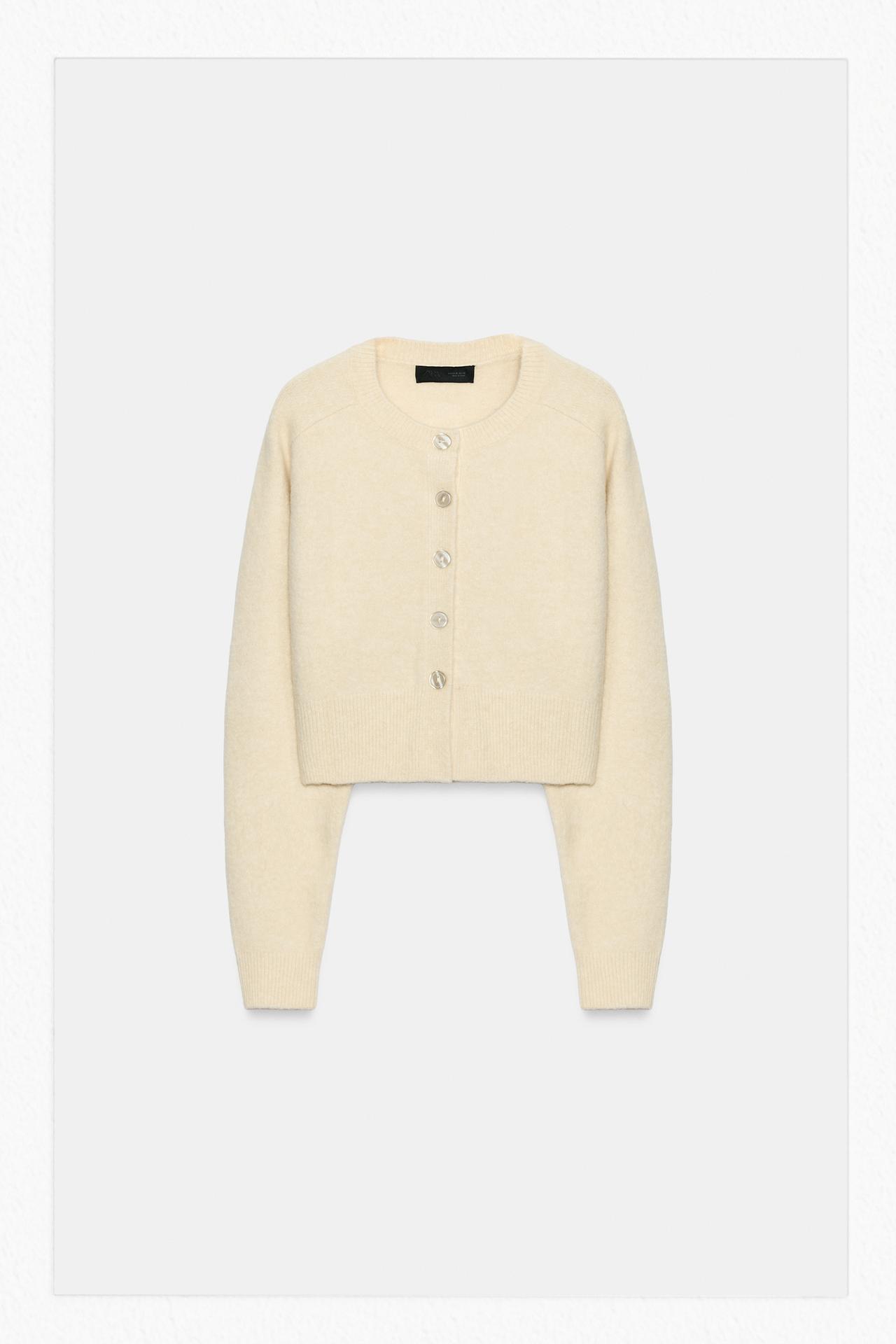 SOFT CARDIGAN — Ecru