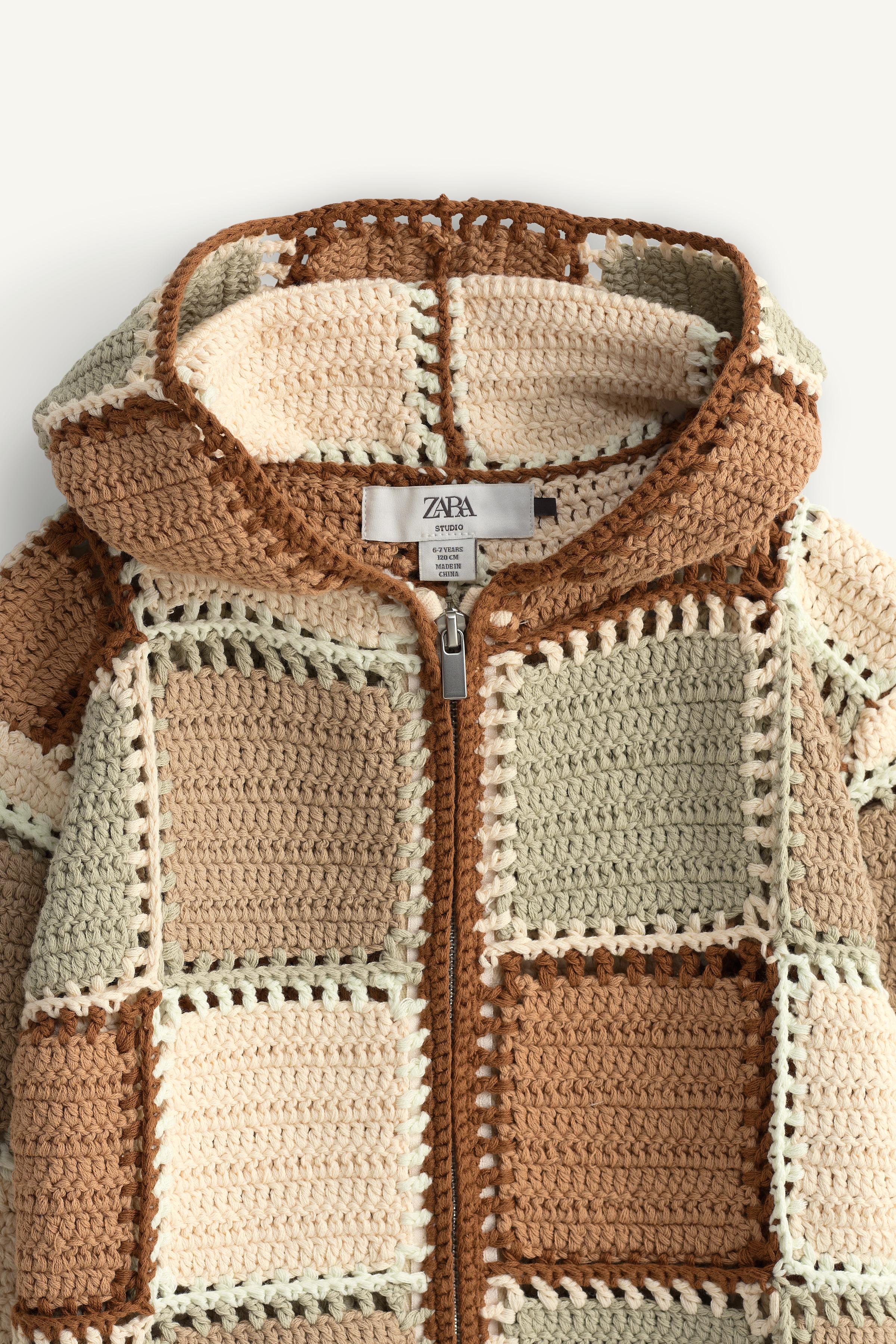 GILET EN MAILLE CROCHET À CAPUCHE ÉDITION LIMITÉE