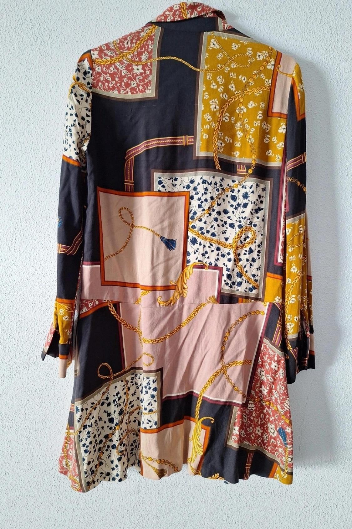 PATCHWORK CHAIN PRINT DRESS - Image 2