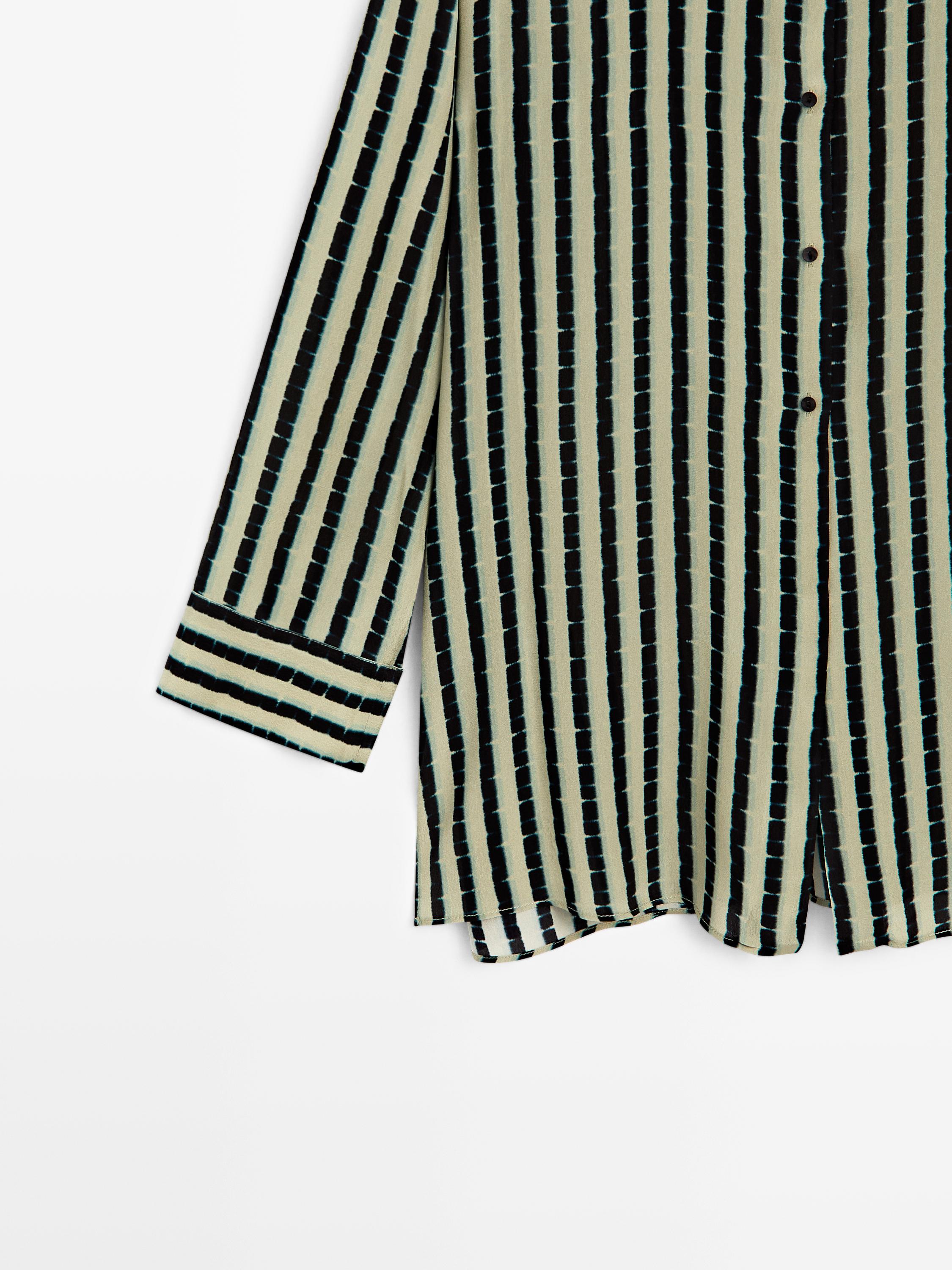 Striped flowing shirt