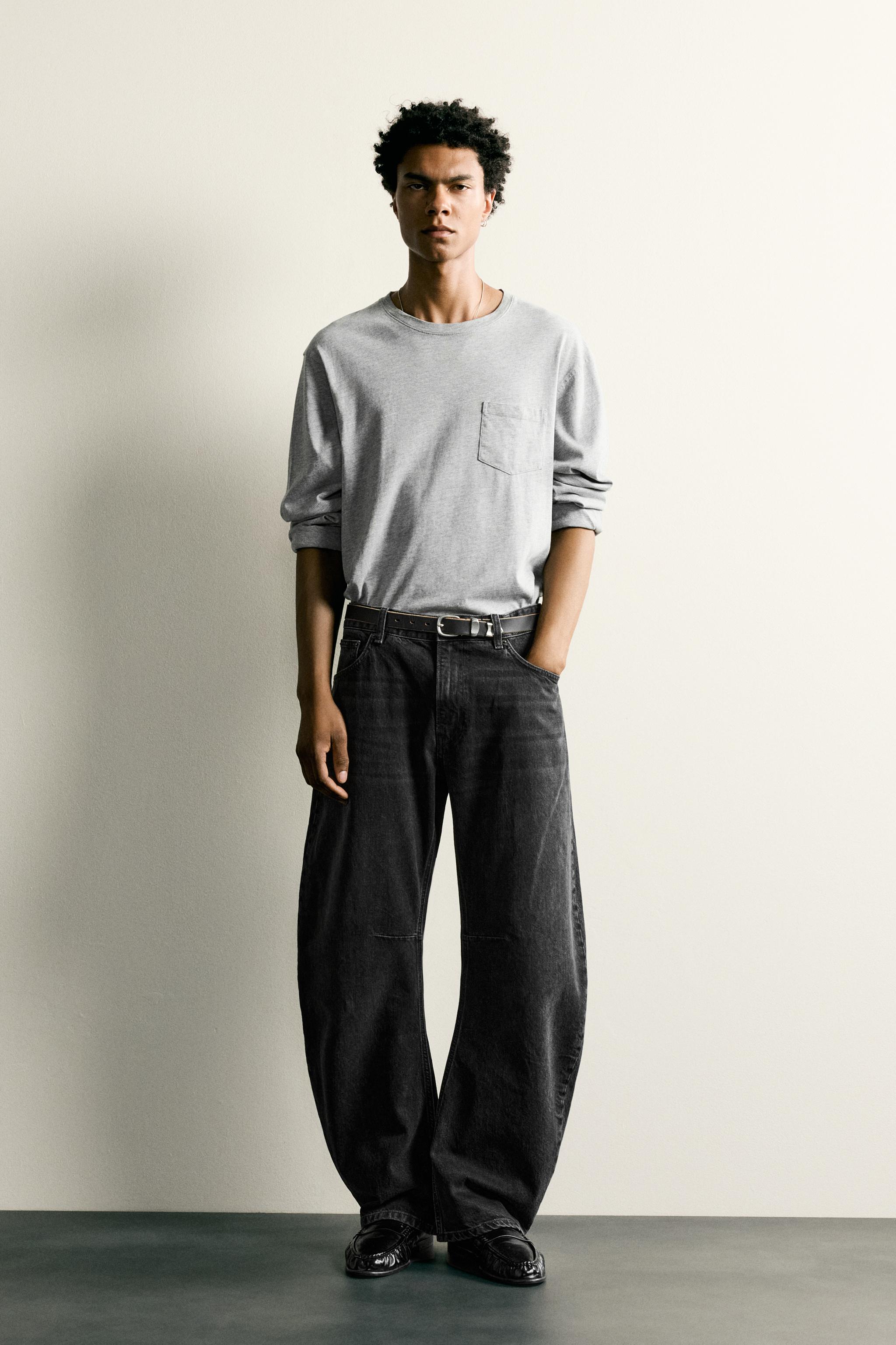 STRAIGHT BARREL FIT デニムパンツ - ブルー | ZARA Japan / 日本