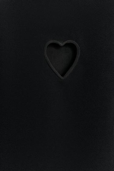 ROBE COURTE AJOURÉE STRETCH - Noir de Zara - Image 6