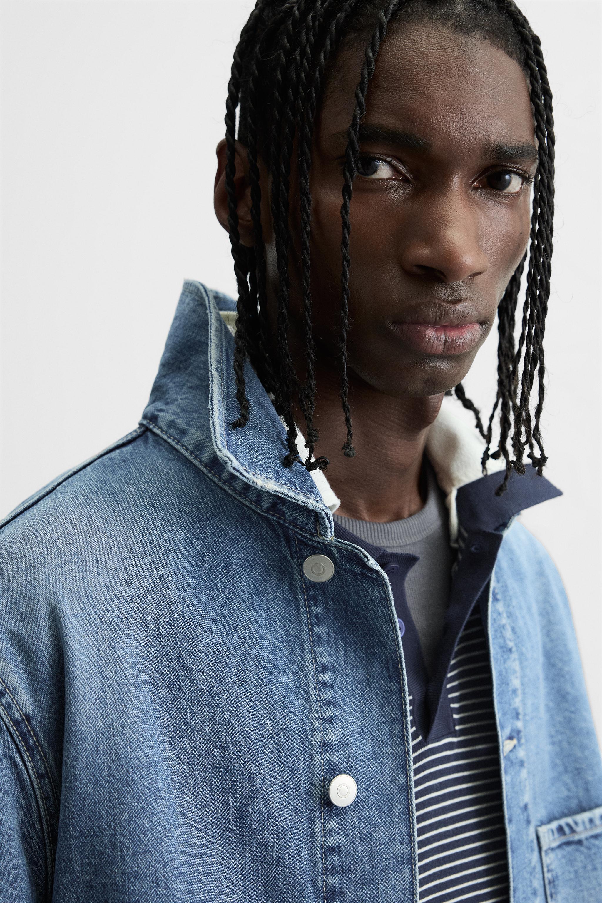 POCKET DENIM JACKET - Mid-blue | ZARA United States