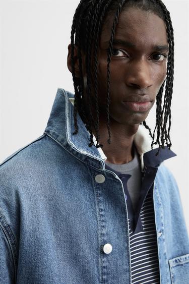 VESTE EN DENIM À POCHES - Bleu moyen de Zara - Image 7