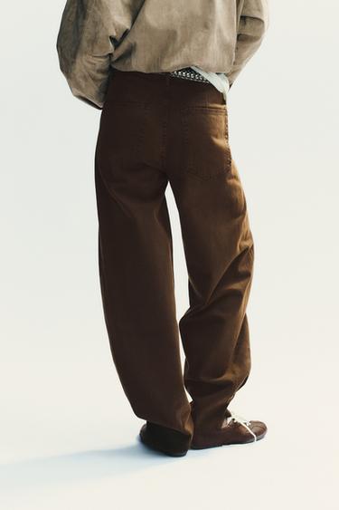 JEAN TRF BAGGY BALLON TAILLE MI-HAUTE - Marron de Zara - Image 5
