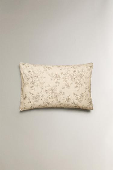FLORAL PRINT PILLOWCASE - Beige by Zara - Image 3