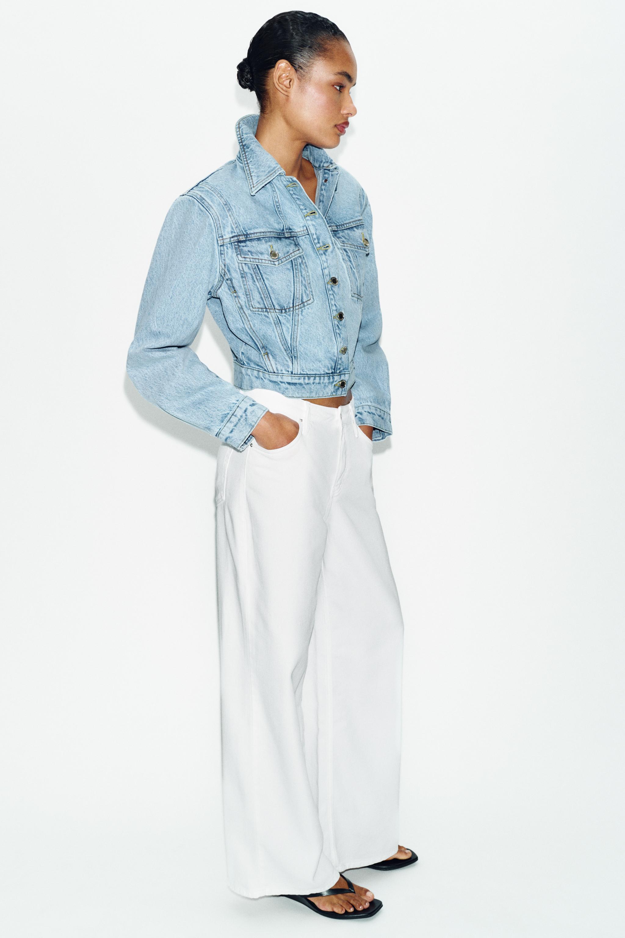 BLOUSAON COURT DENIM ÉPAULETTES Z1975