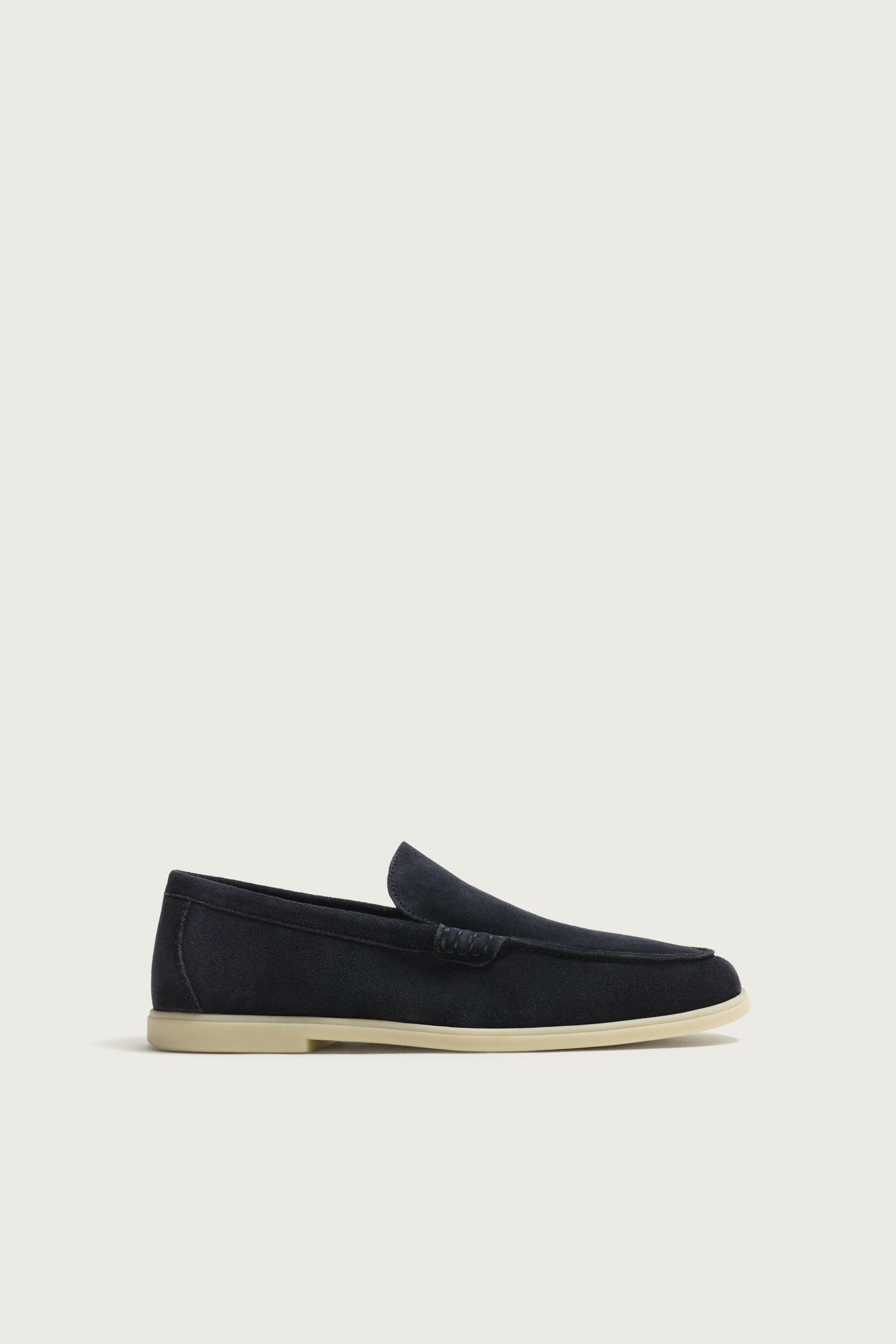 CASUAL LEATHER LOAFERS — Blue