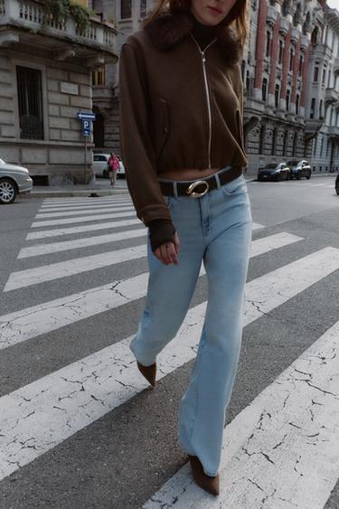 JEAN Z1975 WIDE LEG TAILLE HAUTE - Bleu clair de Zara - Image 3