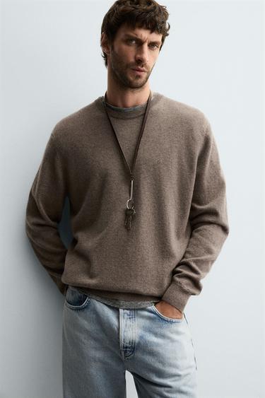 PULL 100% CACHEMIRE - Sable / Chiné de Zara - Image 4