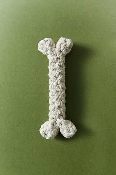 Zara WOVEN BONE PET TOY - Ecru