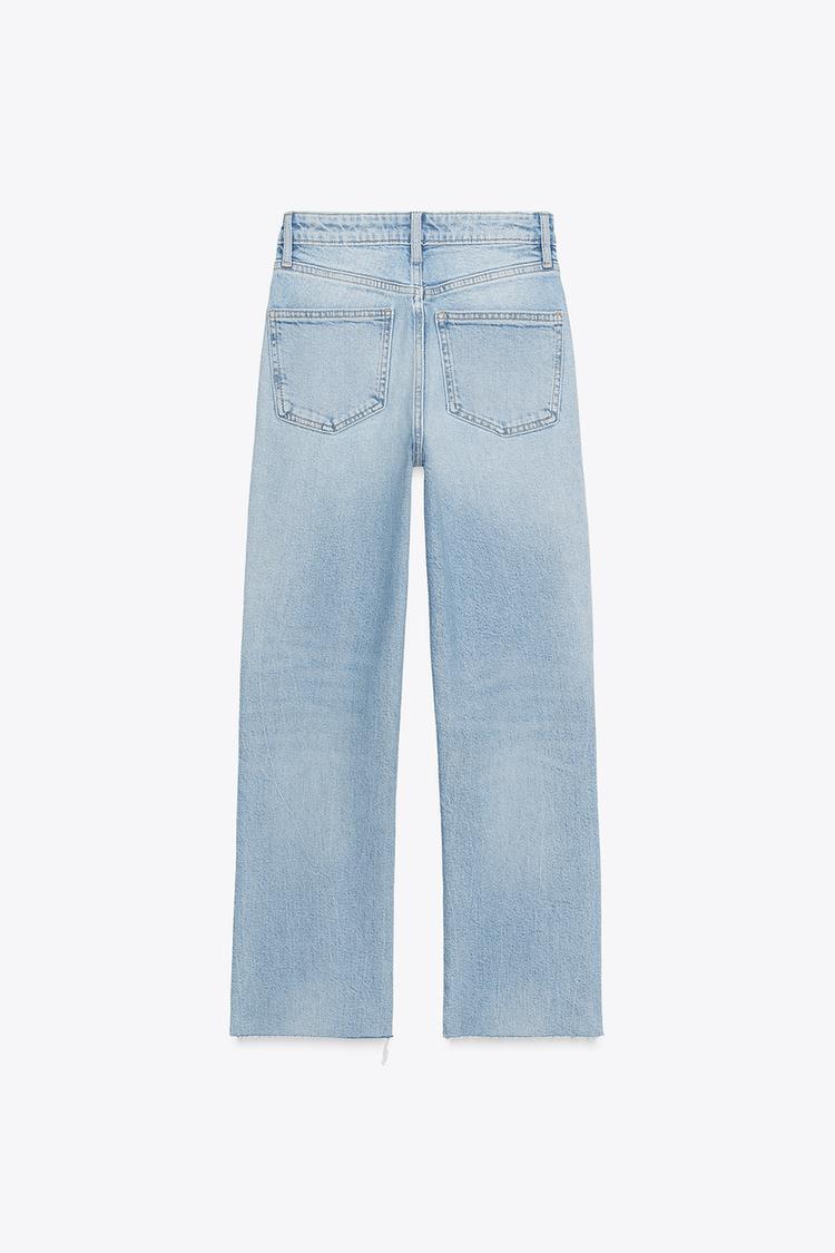 Jeans acampanados cortos de tiro alto TRF 8