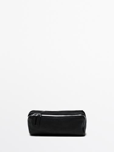 Zara Nappa leather toiletry bag - Black - Image 0