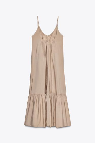 FLOWING MIDI DRESS - Stone by Zara - Image 4