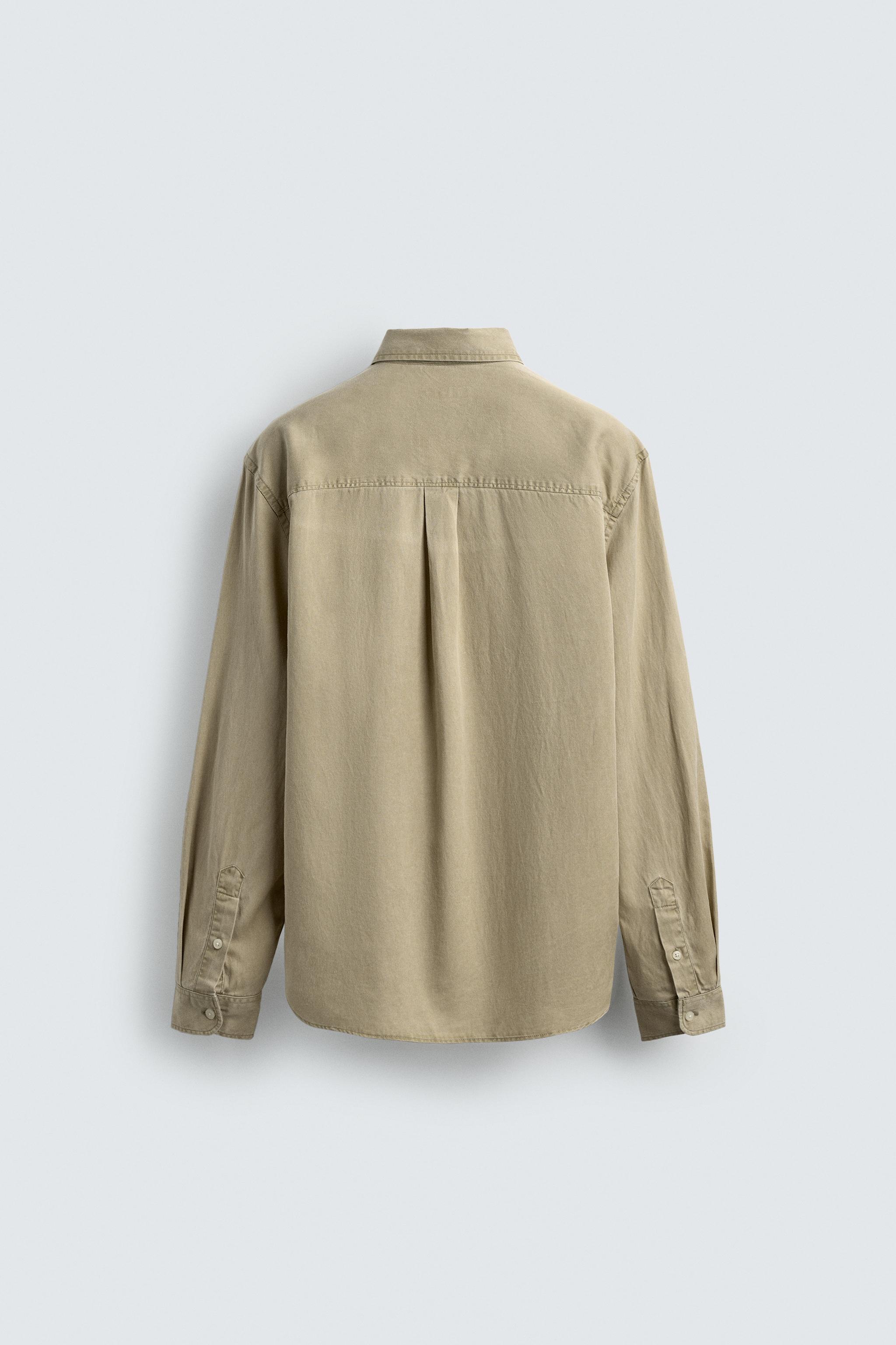 REGULAR FIT LYOCELL - COTTON SHIRT