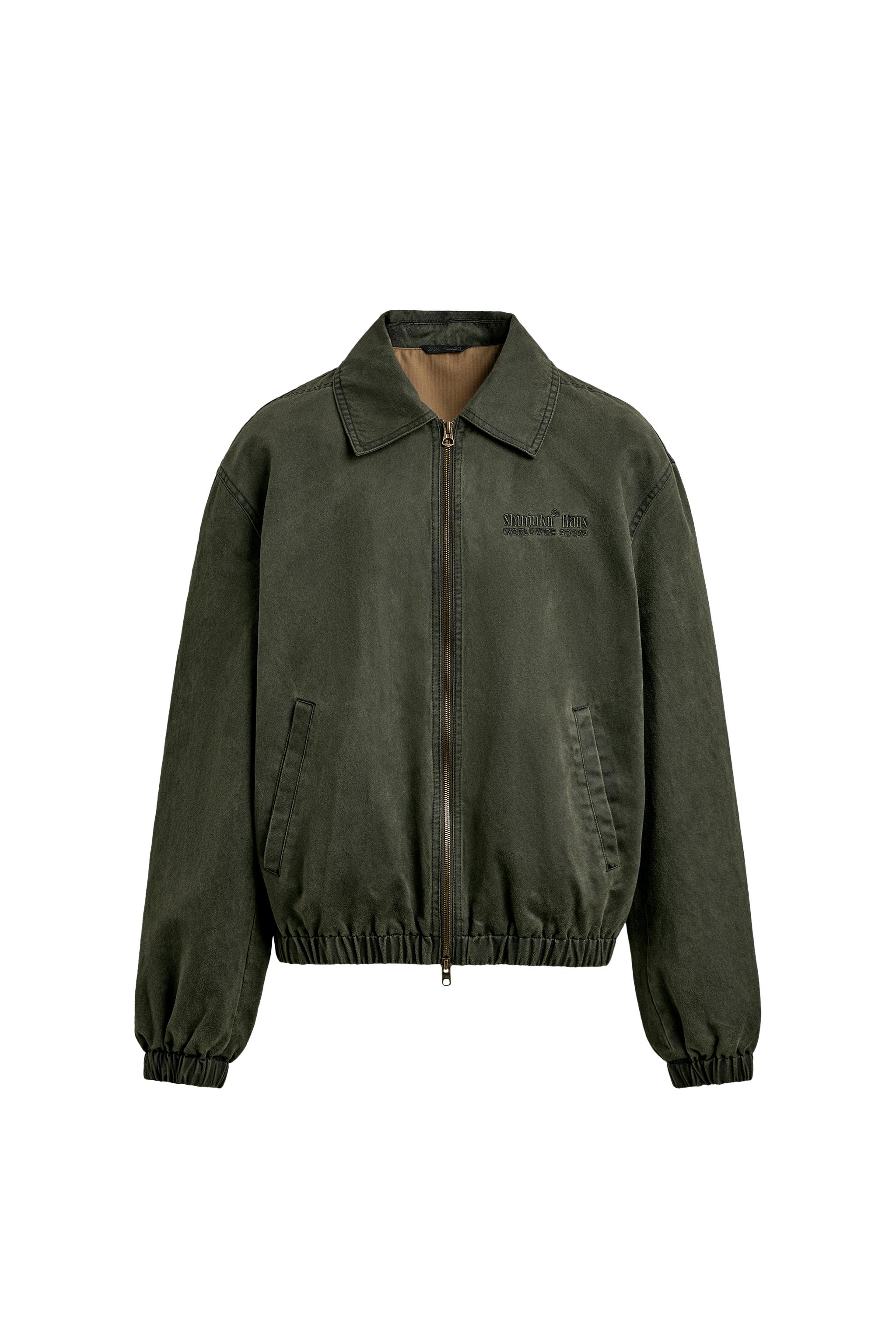 WASHED-EFFECT FAUX SUEDE JACKET - Green | ZARA Turkey