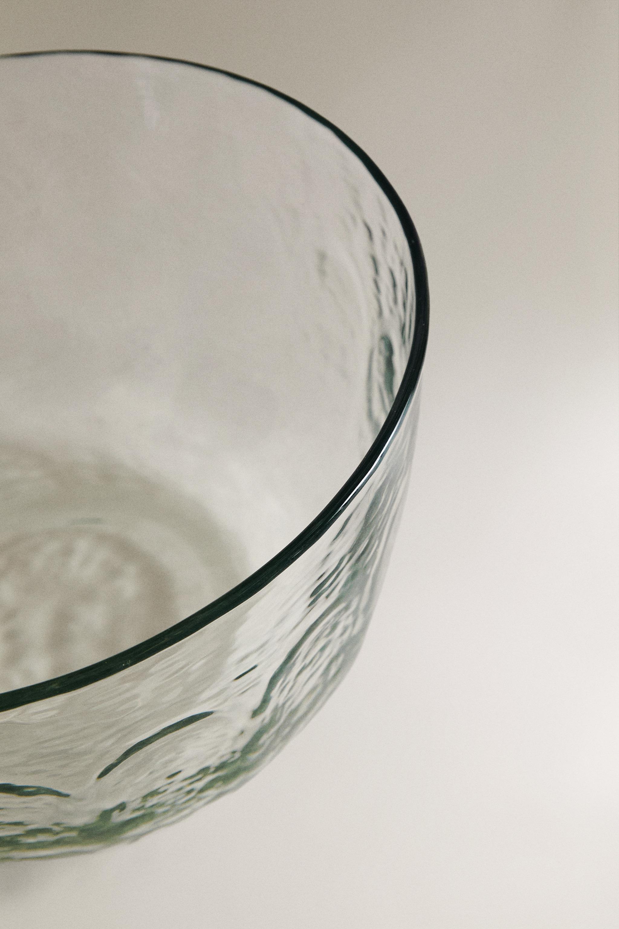 HAMMERED GLASS SALAD BOWL