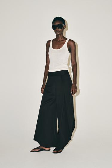 PANTALÓN FLUIDO ABERTURAS ZW COLLECTION - Negro de Zara