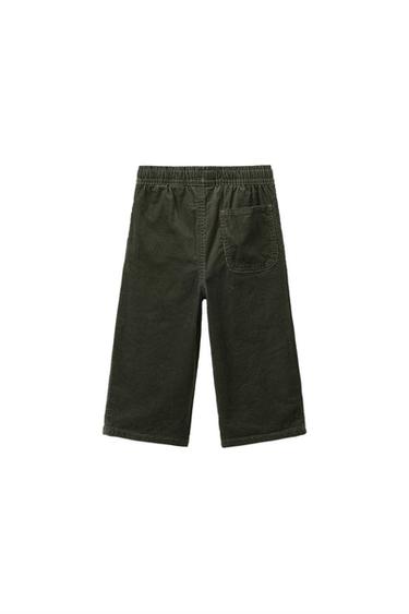MICRO-CORDUROY BAGGY PANTS — Khaki 2