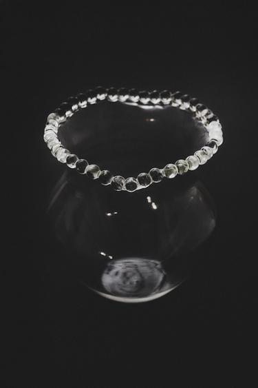 BUBBLED GLASS VASE - Transparent by Zara