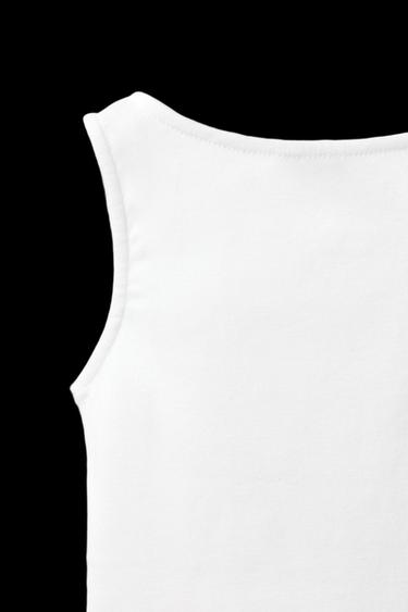 Zara BUTTONED T-SHIRT - White