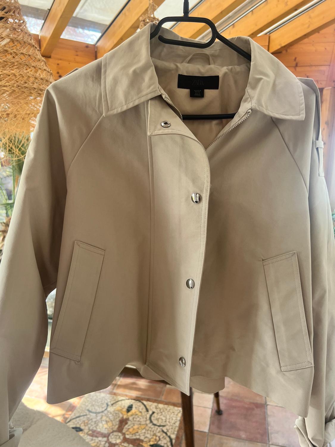 CROPPED DOUBLE-BREASTED TRENCH COAT - Image 2