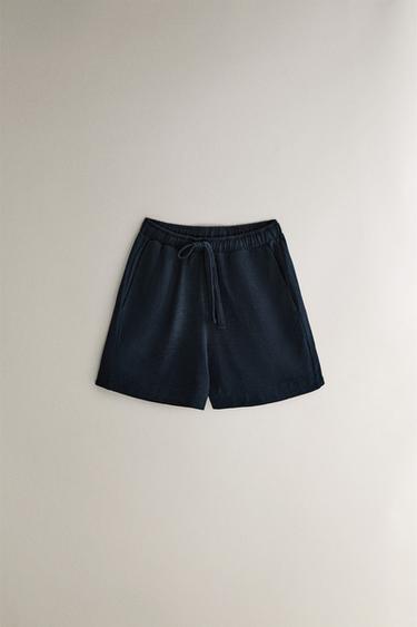 Zaras BOMULLSSHORTS - Blå