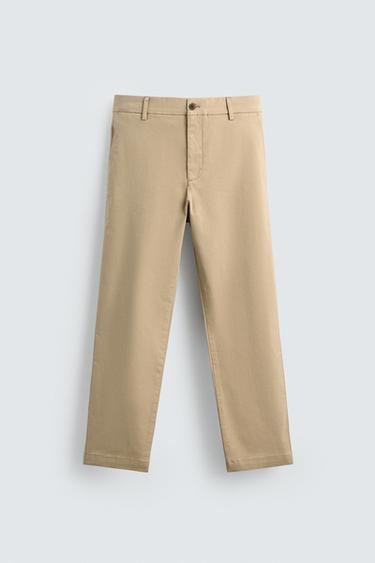 RELAXED FIT CHINO TROUSERS - Beige by Zara