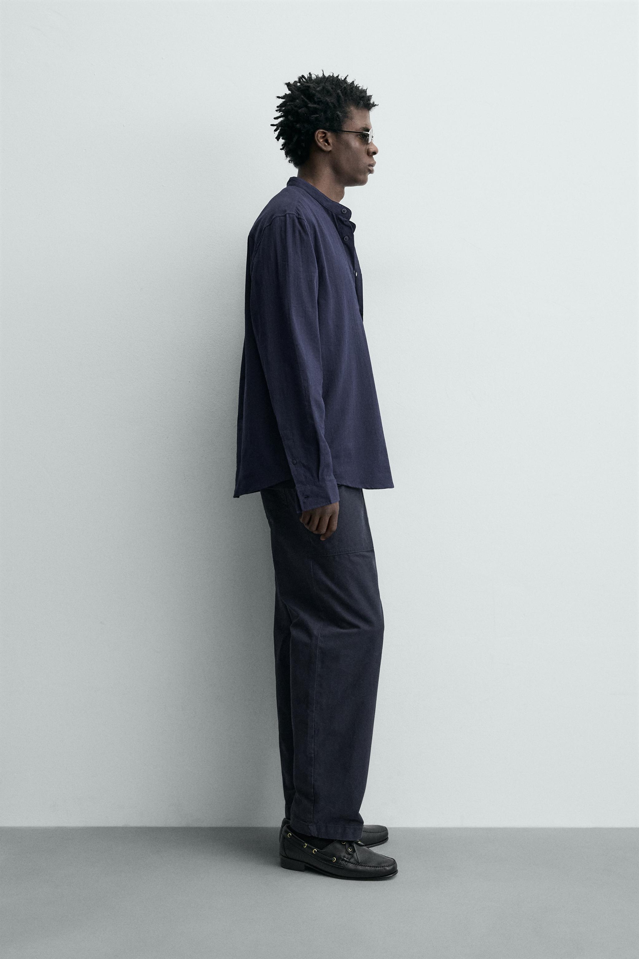 WRINKLE EFFECT POLO SHIRT