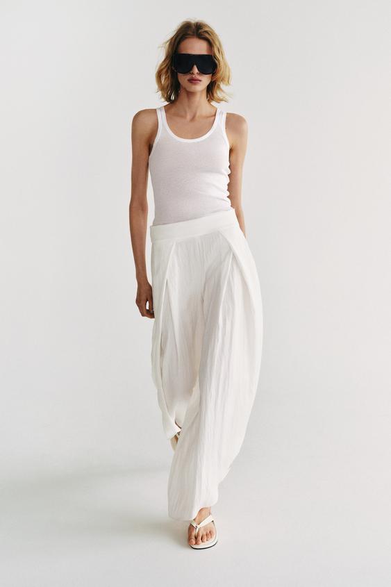 ZW COLLECTION TROUSERS WITH VENTS - Oyster-white by Zara - Image 0