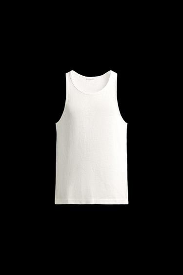 Zara TANK T-SHIRT - White