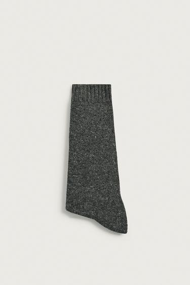 TEXTURED BOTONATO SOCKS — Gray marl 2