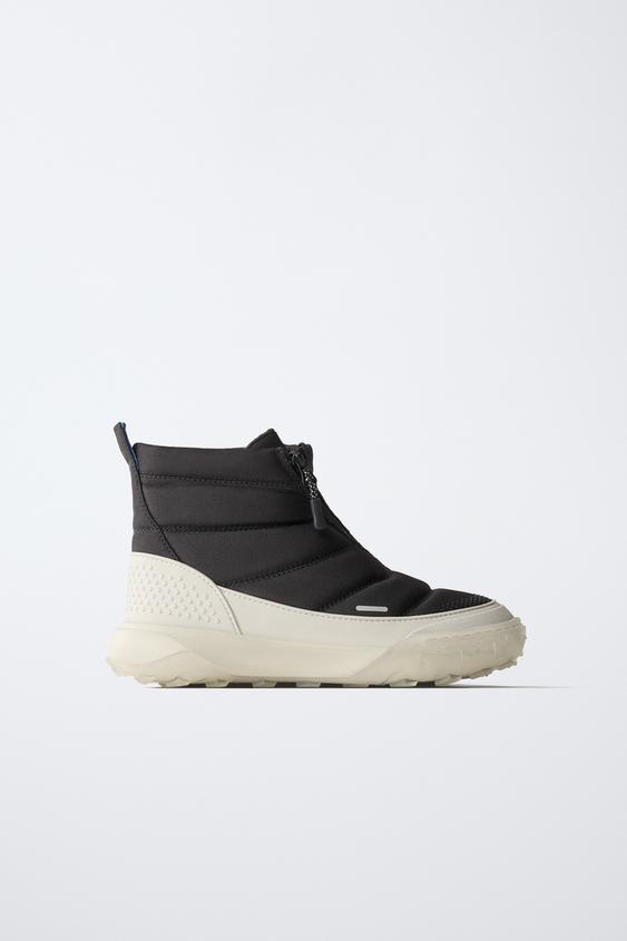 BOTTES MATELASSÉES EN CONTRASTE - Noir de Zara - Image 0