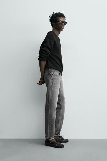 BASIC SLIM FIT JEANS - Light grey by Zara - Image 3