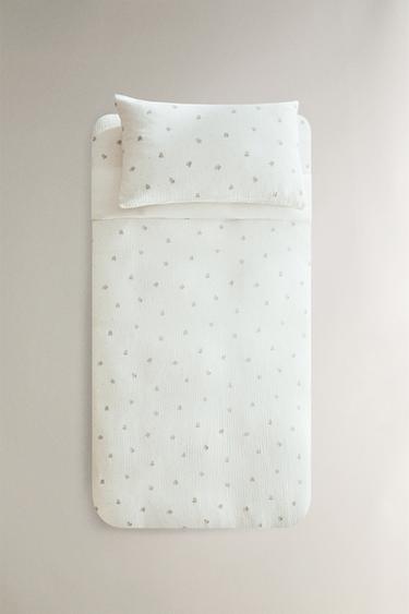 CHILDREN'S MUSLIN ELEPHANT DUVET COVER - Grey by Zara - Image 5