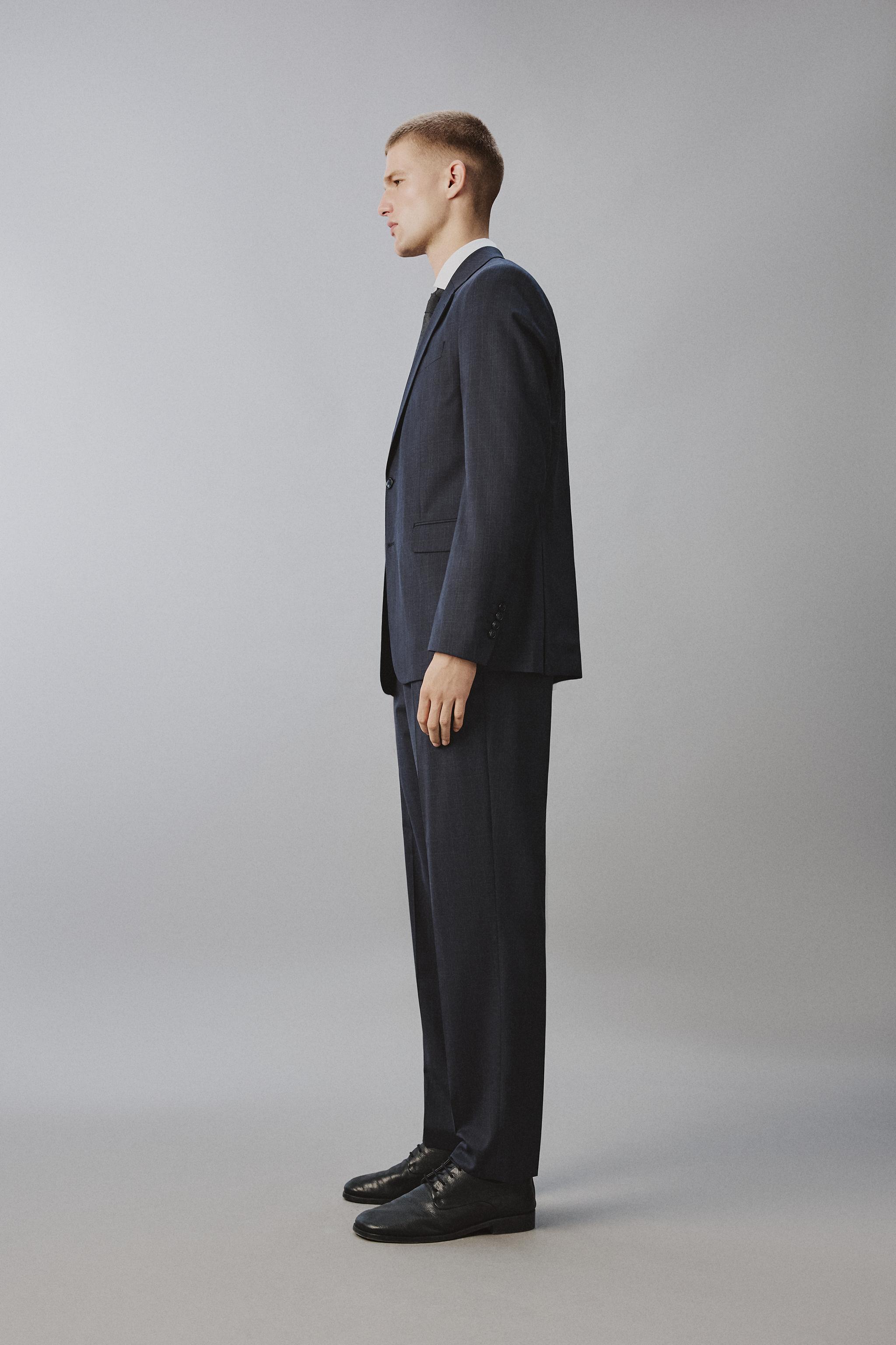 REGULAR FIT PLAID SUIT PANTS