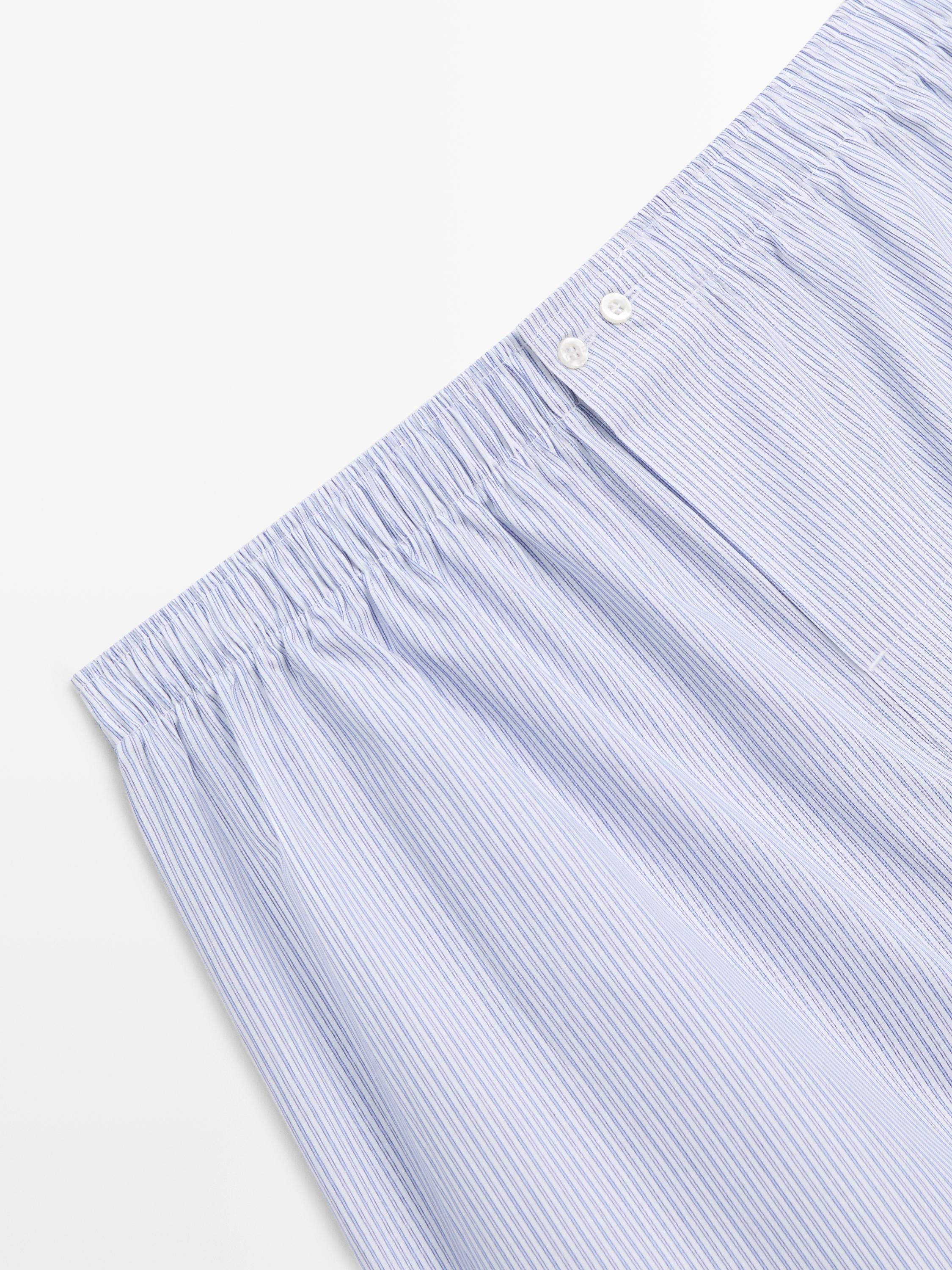 100% cotton striped boxers