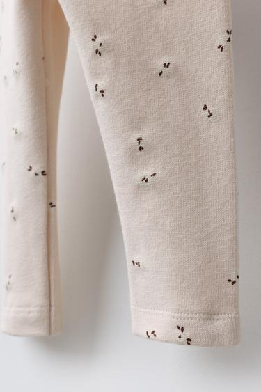 LEGGING BIEN CHAUD À FLEURS - Rose de Zara - Image 3
