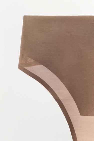 TANGA TAILLE LARGE AVEC POLYAMIDE - rose poudré de Zara - Image 3