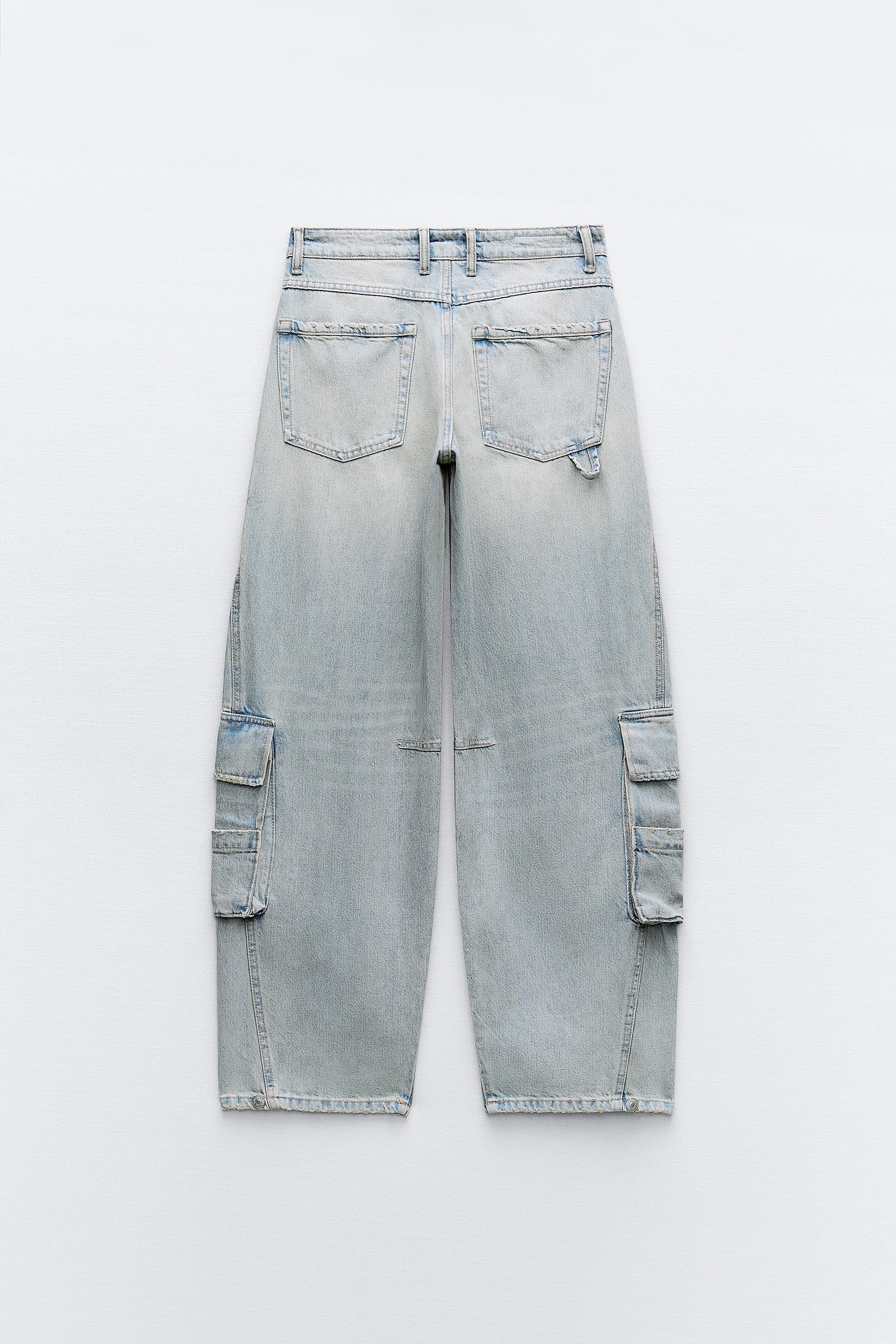 Baby Blue Baggy Cargo Trousers - Zara – Storm Desire