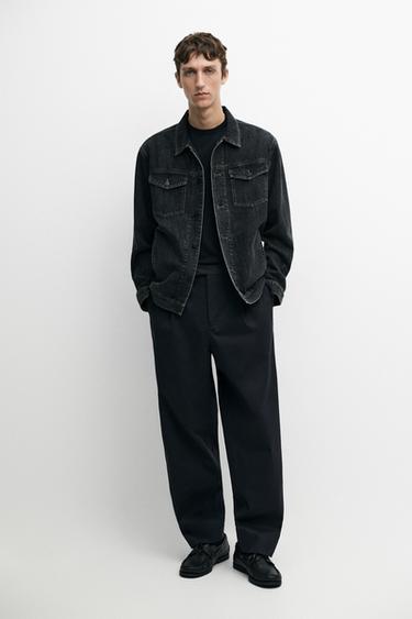 Zara Regular Fit Cotton Denim Jacket - Indigo - Image 0