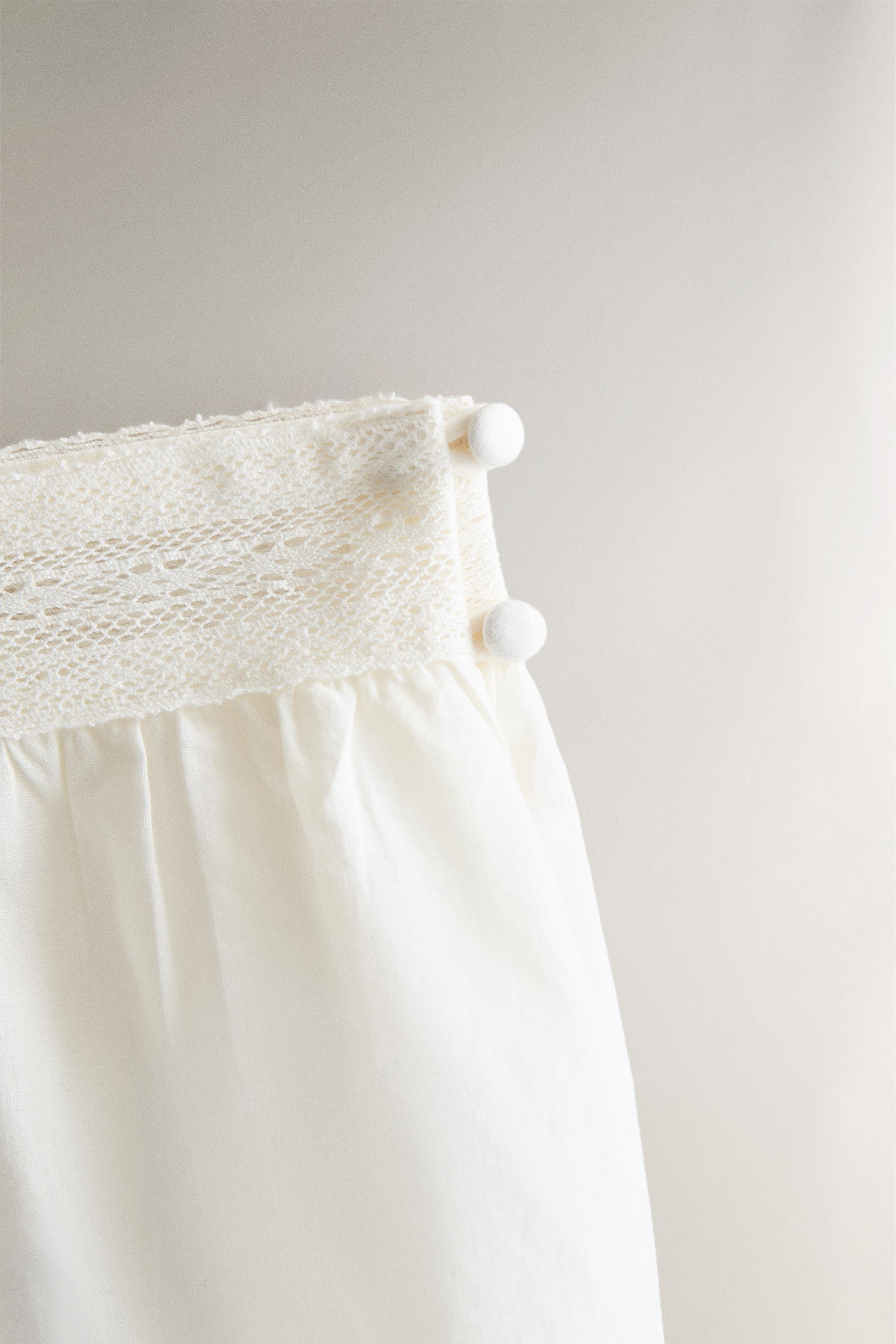 LACE CULOTTES SHORTS — Ivory