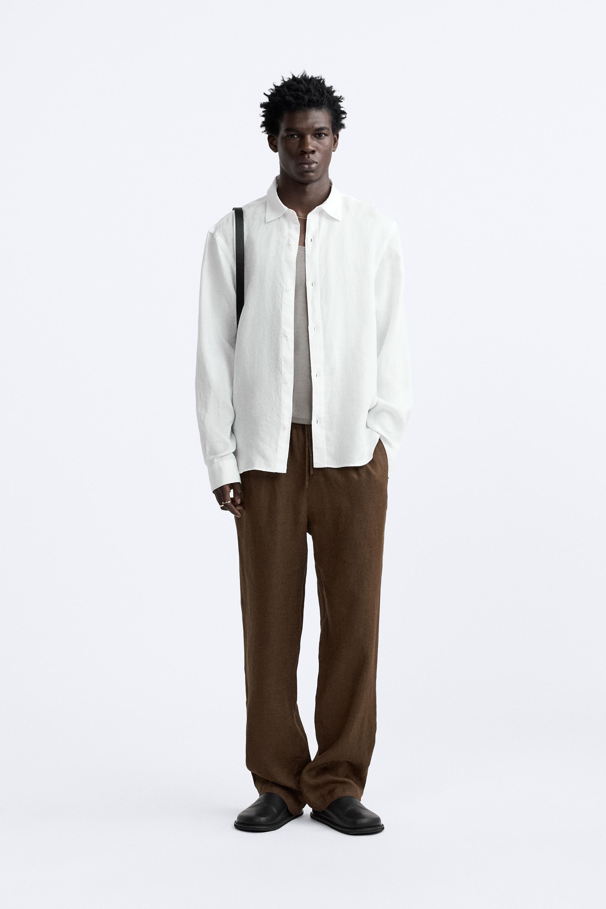 100% LINEN SHIRT - White | ZARA United States