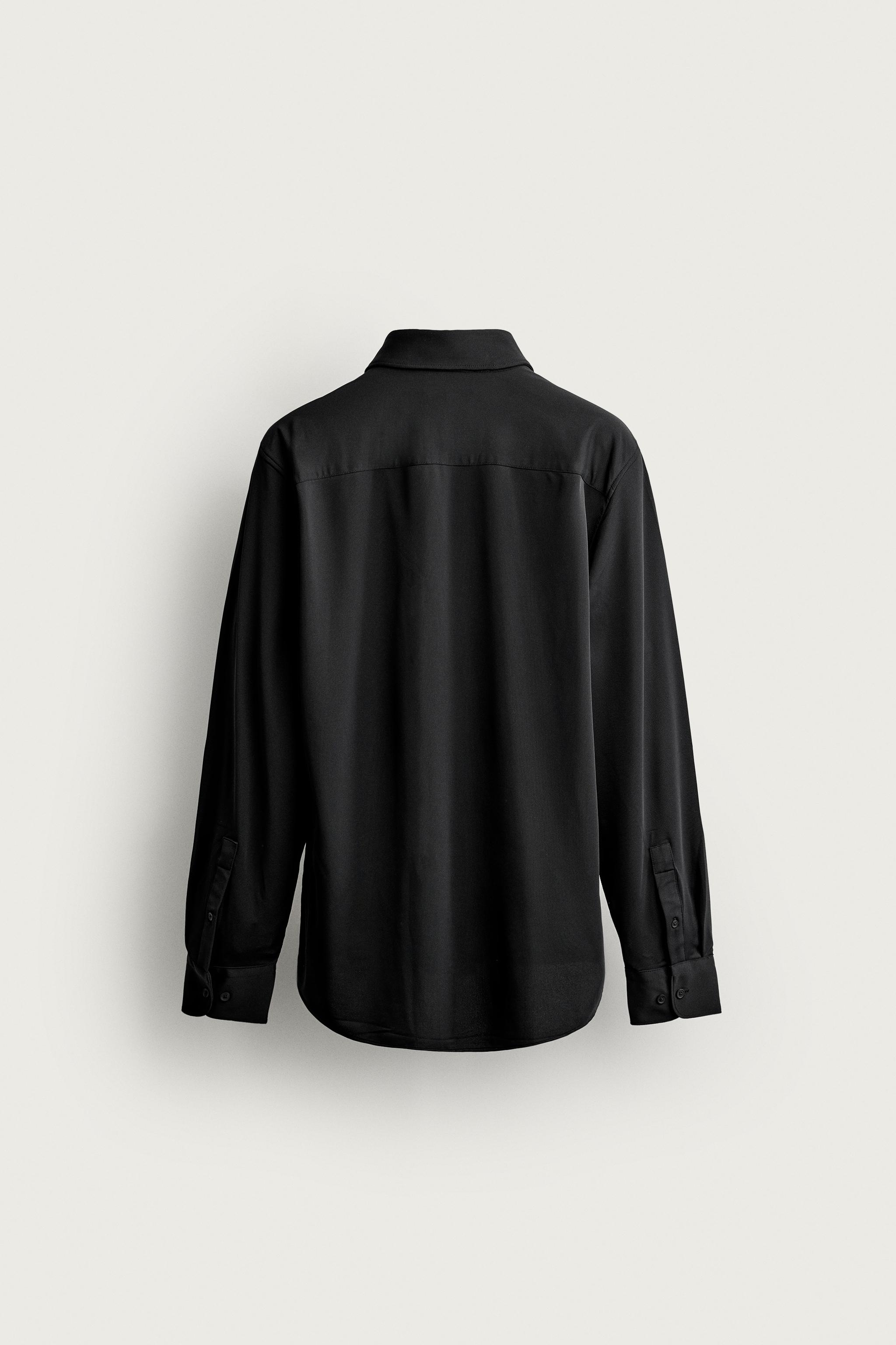 Мужские рубашки Zara TEXTURED REGULAR FIT SHIRT — фото 7