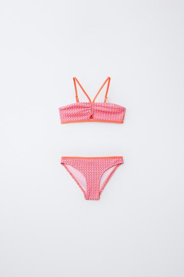 6-14 ÅR/ STRUKTUR-BIKINI - fluor rosa fra Zara - Billede 0