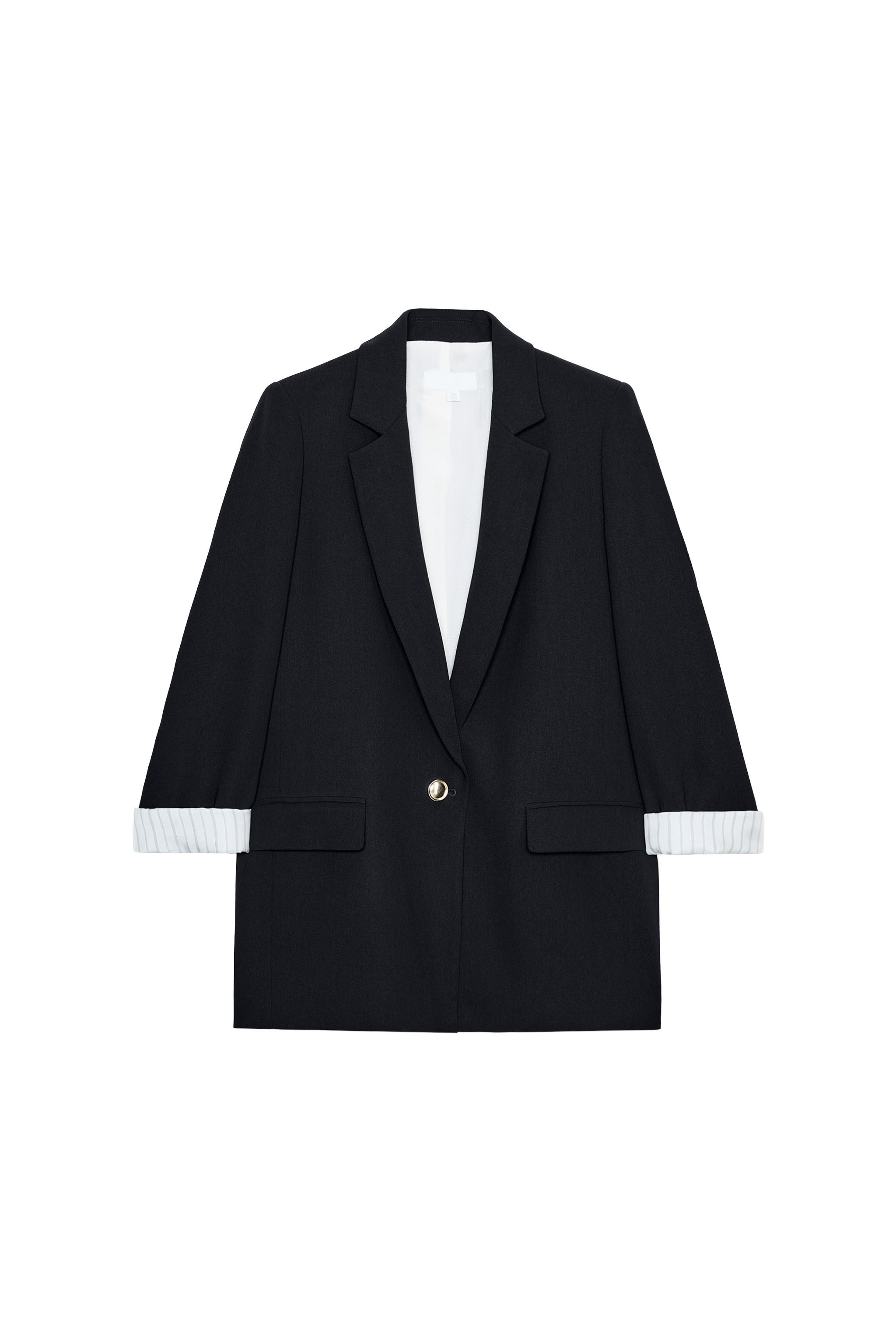 ZARA ロールアップスリーブブレザー　S オフホワイト 美品 ZARA】ロールアップスリーブジャケット｜Yahoo!フリマ（旧PayPayフリマ）